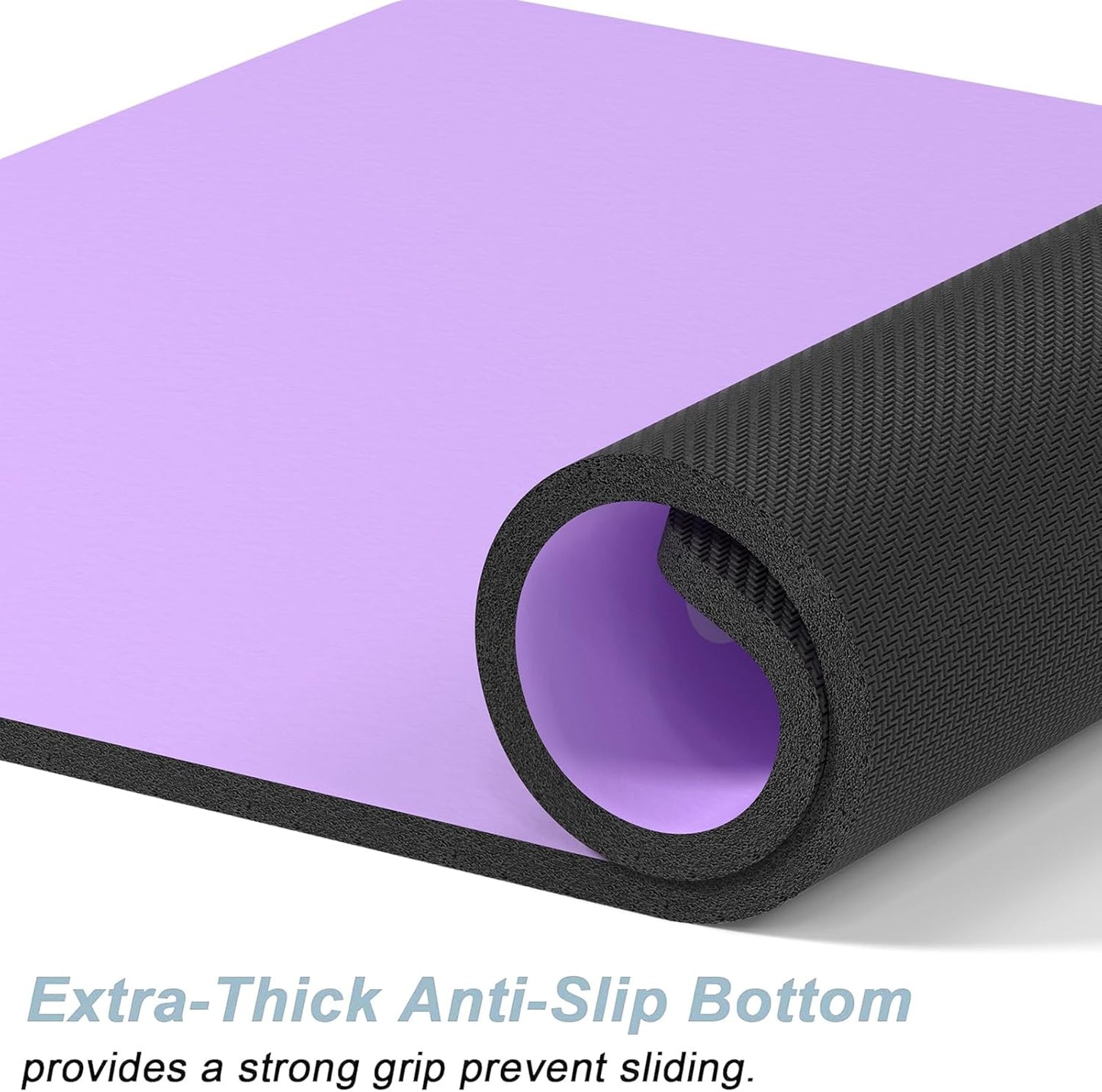 Rnivvi Dog Food Mat, 12" x 19" Footprint Absorbent Dog Cat Bowl Mat for Food and Water, Cute Anti-Slip Rubber Pet Feeding Rug Protect Floors, Puppy Placemat for Feeding & Watering Supplies, Purple