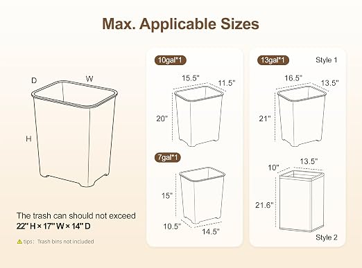 ZIFTY Pull Out Trash Can Cabinet with Storage, 2×13 Gallon Trash Cans White | Pet Proof, Freestanding Kitchen Cabinet, Large, Hideway Drawer , Hidden Garbage Storage, Modern Farmhouse Waste Bin Furniture