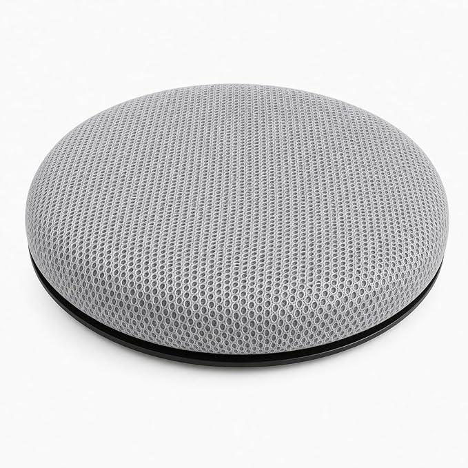 Sojoy iGelComfort Deluxe Gel Swivel Seat Cushion with Supportive Memory Foam 360 Degrees Rotating Seat Cushion for Home,Stool Chair,Office (Gray, 13.5 * 13.5 * 1.75 - Mesh)