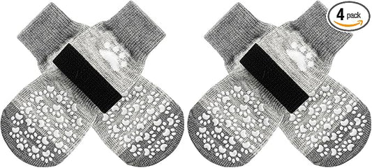 EXPAWLORER Anti Slip Dog Socks to Prevent Licking Paws, Dog Shoes for Hot Pavement, Dog Booties for Small Medium Large Senior Dogs, Traction Control Dog Boots & Paw Protectors for Hardwood Floors