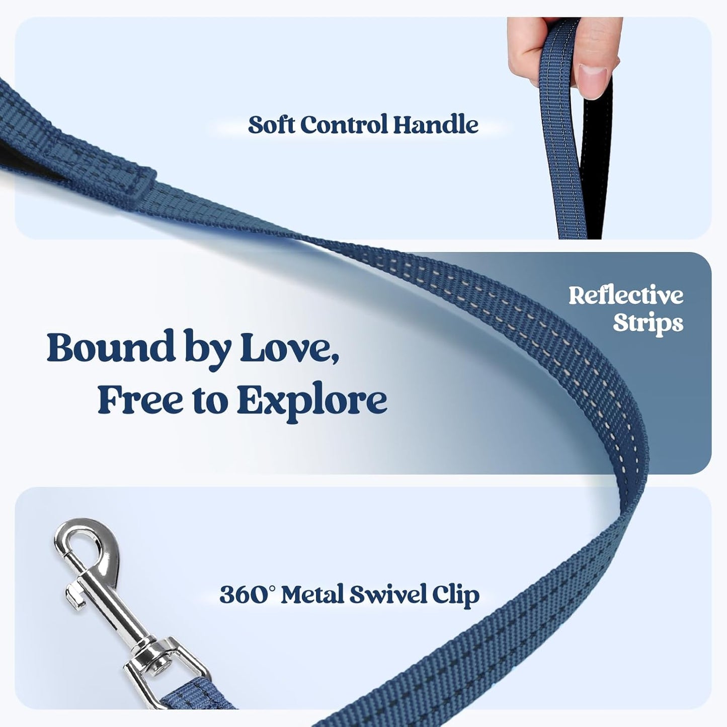 rabbitgoo Dog Harness Small Sized and Leash Set, Step in Soft Light Puppy Vest, Breathable Mesh Pet Harness, Reflective for Safe Outdoor Walking, Navy Blue XS