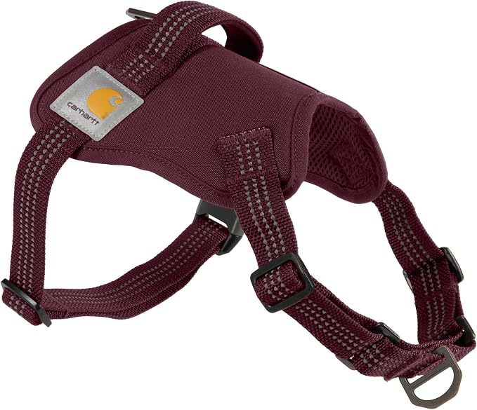 Carhartt Nylon Duck No Pull Dog Harness Port XL | Fully Adjustable Dog Harness with Quick Control Handle and Reflective Accents