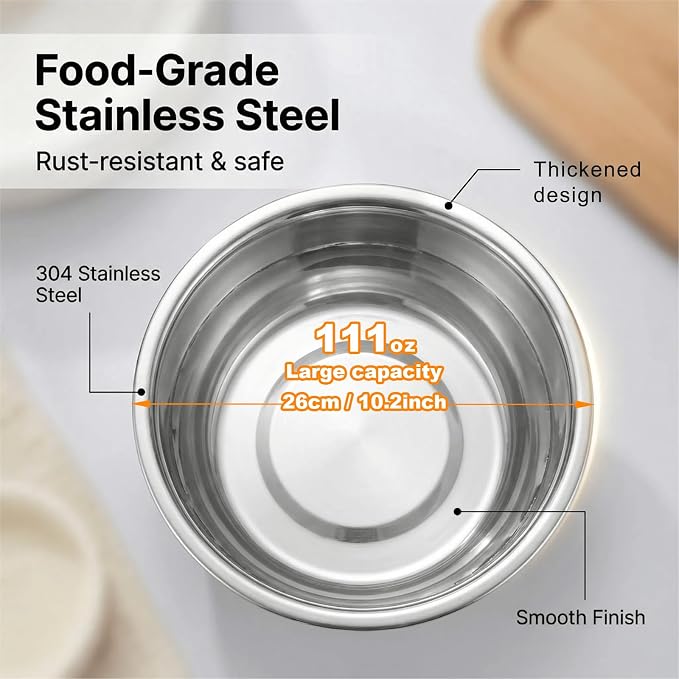 Foldable Elevated Dog Bowl Holder with 2 Large 111oz Stainless Steel Bowls, 14.5" Tall Raised Dog Bowl Stand for Large/Extra Large Breeds, Indoor and Outdoor Use