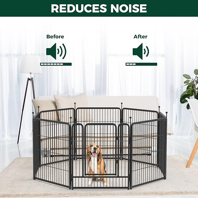 FXW Dog Playpen Accessories - Muffler Tubes, Compatible with FXW Rollick/Instant Dog Playpen (Replacement for HomePlus/Dog Gate) (32PCS, Black) │ Patented