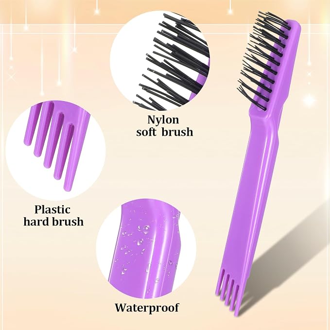 4 Pcs Hairbrush Cleaner Tool Set Hair Brush Cleaner Rake Comb Mini Cleaning Brush with Rake Comb Cleaner for Removing Hair Dust Hair Brush Cleaning Tool for Home and Salon Use