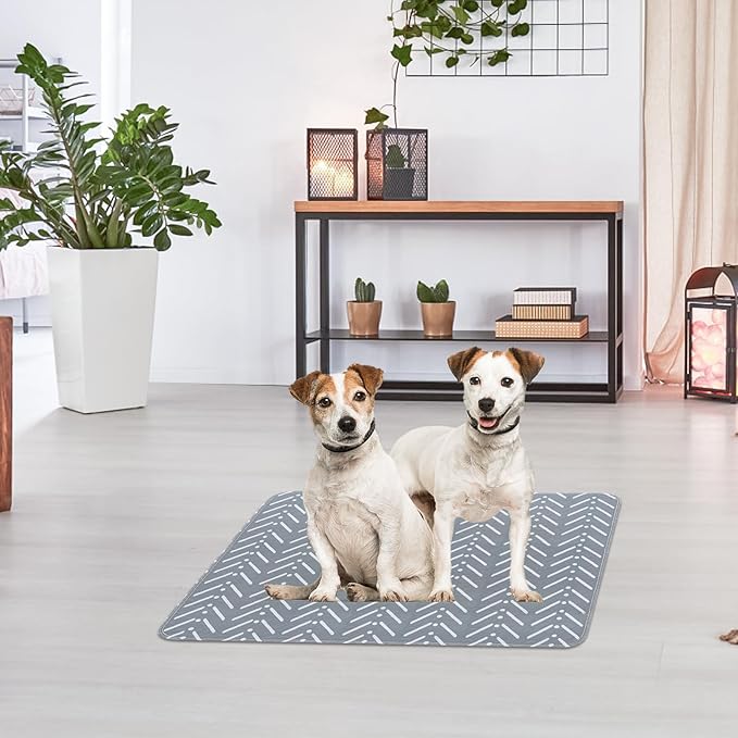 PUPTECK Reusable Dog Pee Pads, 2 Pack Non-Slip Washable Waterproof, Fast Absorbing Puppy Pads Whelping Mat, for Couch, Crate, Potty Training 36" x 41"
