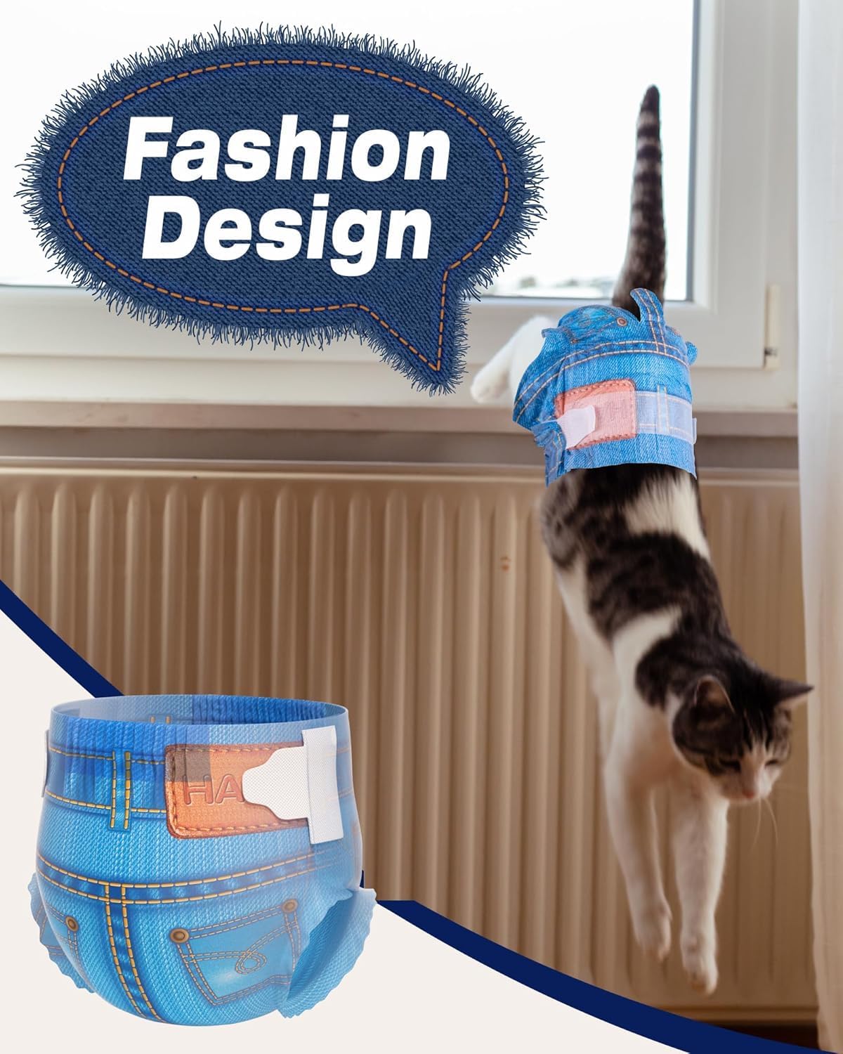 Pet Soft Dog Diapers Female, Disposable Dog Diapers, Cat Diaper for Female Cats, Puppy Diaper 16pcs XSmall