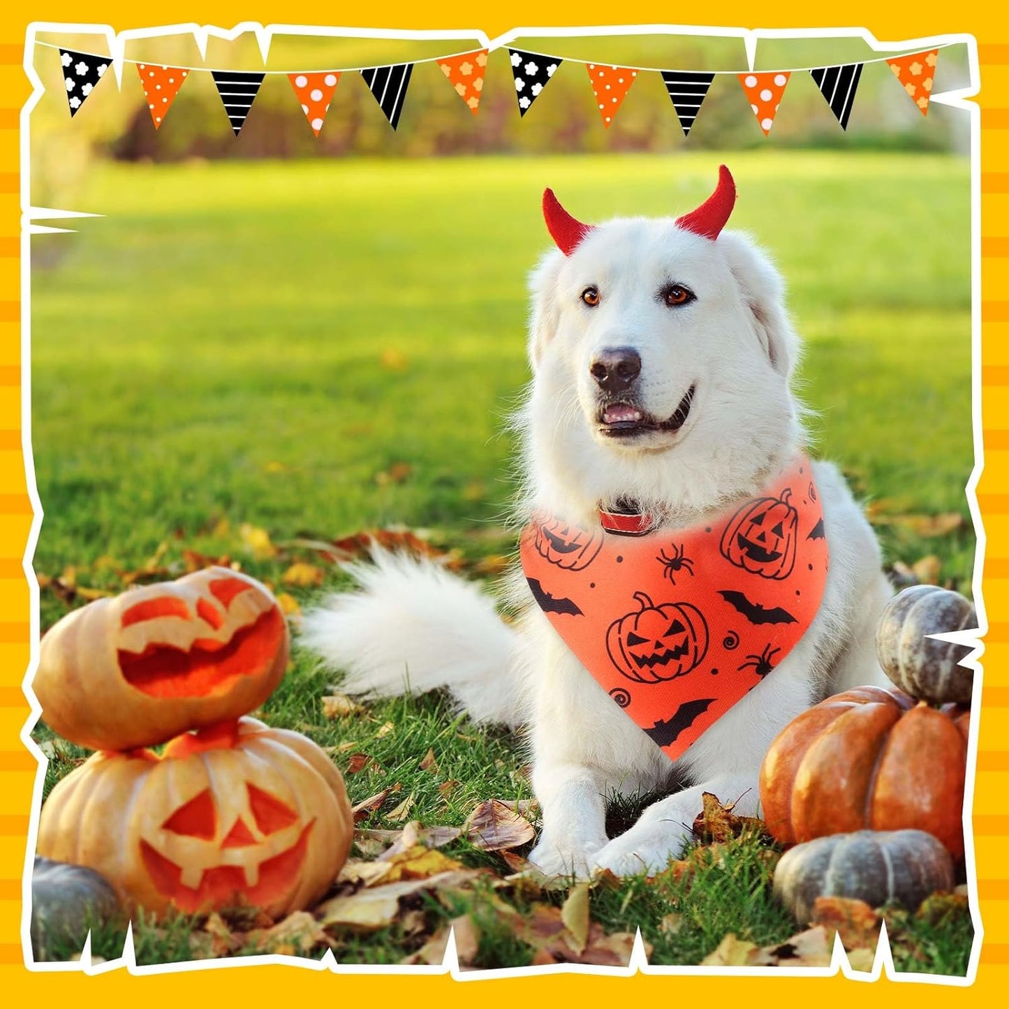 Sanwuta 120 Pcs Halloween Dog Bandanas Bulk, 40 Styles Adjustable Triangle Pet Scarves, Soft Washable Halloween Dog Cat Accessories for Small Medium Large Dogs, Puppy Costumes and Party Dress up