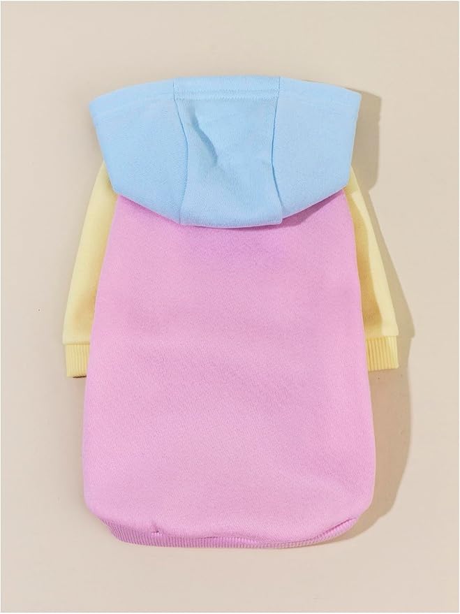 QWINEE Basic Dog Hoodie Sweatshirt Puppy Sweater Warm Cat Costumes Pet Clothes for Chihuahua Puppy Kitten Small Medium Dogs Pink X-Large