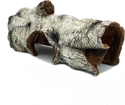JIHAQUA Aquarium Resin Bark Terrarium Decor, Lizard, Snake or Reptile Hide,Lizard, Spider and Aquarium Fish Hide Cave (Medium Bark A)