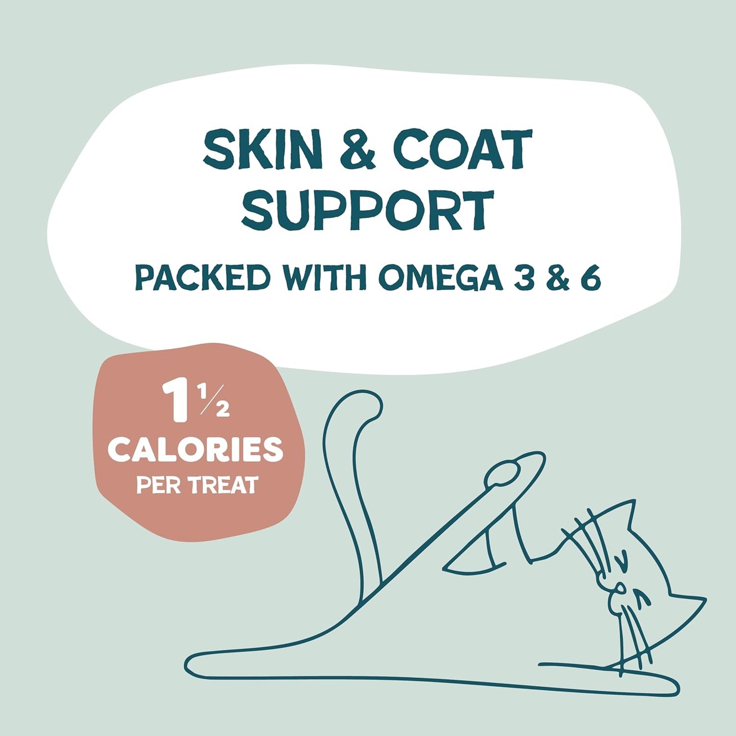 Shameless Pets Crunchy Cat Treats - Kitty Treats with Natural Salmon, Healthy Yam Good Flavors - 3-Pk