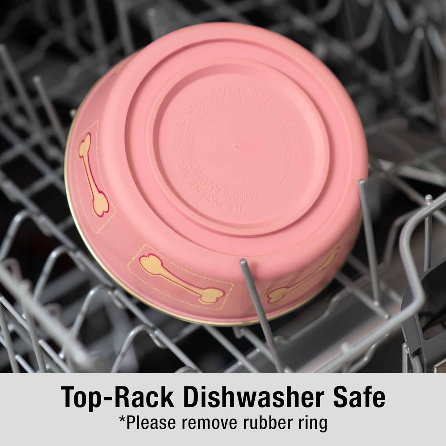 Loving Pets Bella Dog Bowls- Stainless Steel Dog & Cat Bowls - Spill Proof Dog Food Bowl, Cat Bowl, Puppy Essentials & Pet Supplies Great for Home & Travel (Large 35-65 lbs, Coastal Pink)