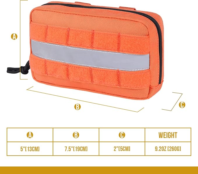 OneTigris Service Dog Vest Harness Saddle Bag Backpack Pouch, Emotional Support, Service Dog in Training,Quality Saddlebag for Tactical Dogs Vests (Orange)