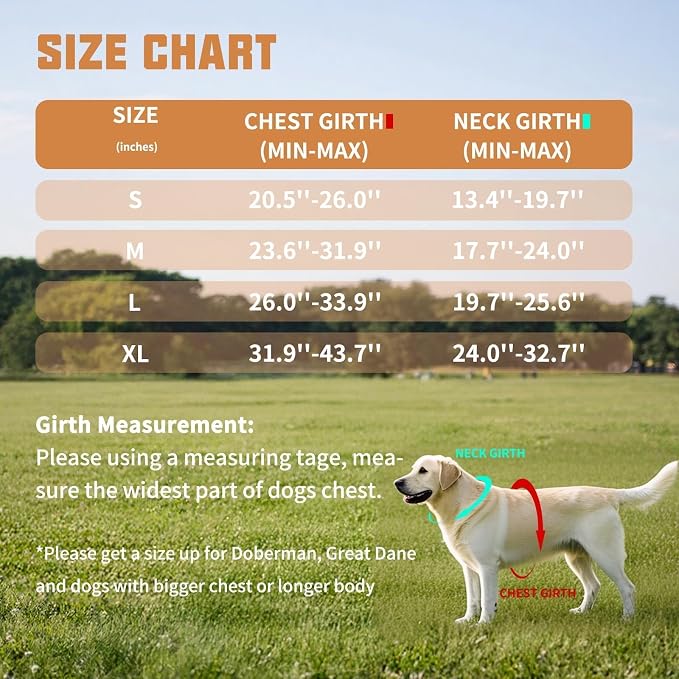 AUROTH Dog Harness and Leash Set for Medium Sized Dog, No Pull Dog Vest | with 5.25FT Dog Leash, Breathable Soft Padded, No choke, Reflective Tactical, Easy to Put on & Take Off - Turmeric Medium