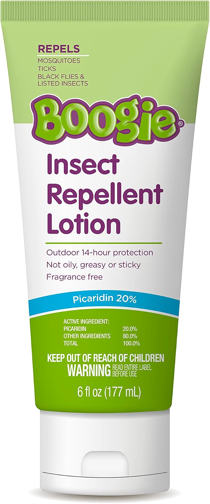 Boogie Insect Repellent Lotion for Mosquitoes, Ticks & Flies - 6 fl oz - DEET Alternative Mosquito Repellent - Up to 14-Hour Protection - Fragrance-Free