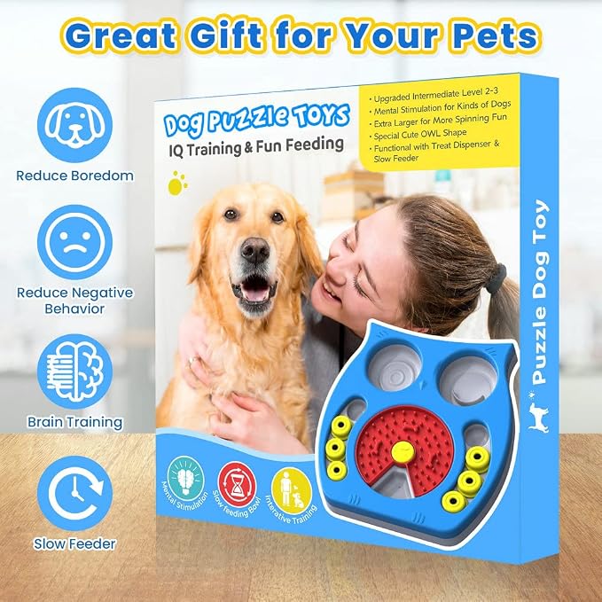 Joansan Dog Enrichment Toy for Boredom, Interactive Treat Game Toy for Pets | Helps Reduce Anxiety, Encourages Independent Play, Food Reward Puzzle, Keeps Dogs Busy, Great for Indoor Training