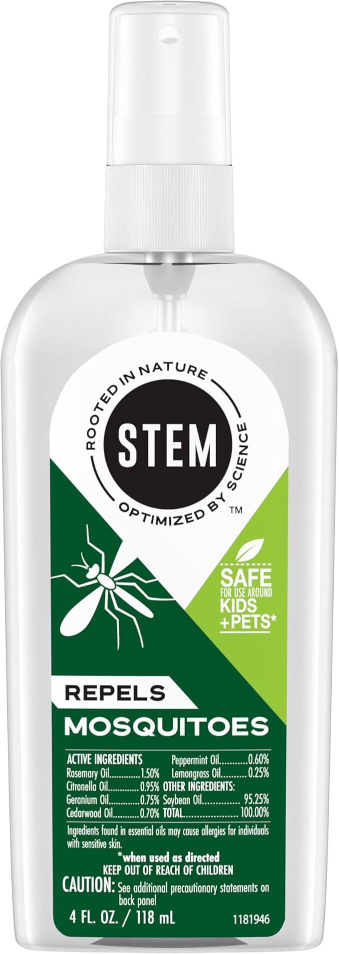 STEM for Mosquitoes: Mosquito Repellent Spray with Botanical Extracts; 4 fl. oz. (Pack of 3)