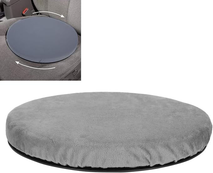 Swivel Seat Cushion Rotating Cushion for Car or Chair, 360 Degree Rotating Seat Cushion Pivot Disc for Easy Transfer, 15.4 Inches in Diameter