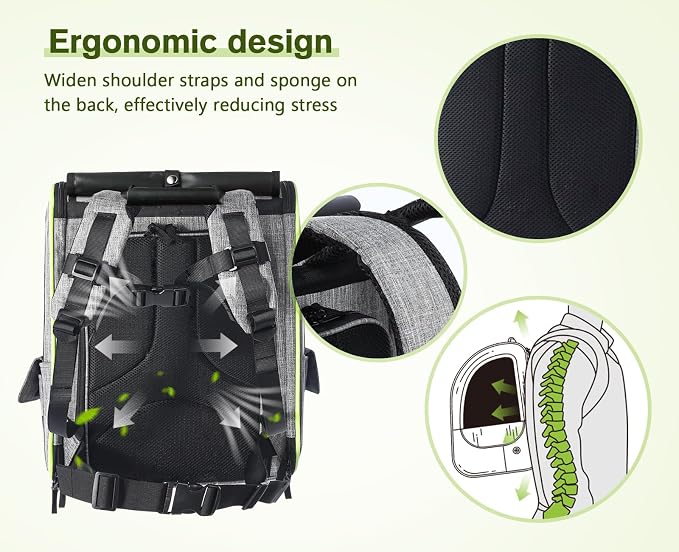 pecute Cat Backpack Carrier Expandable, Cat Backpack with Curtain