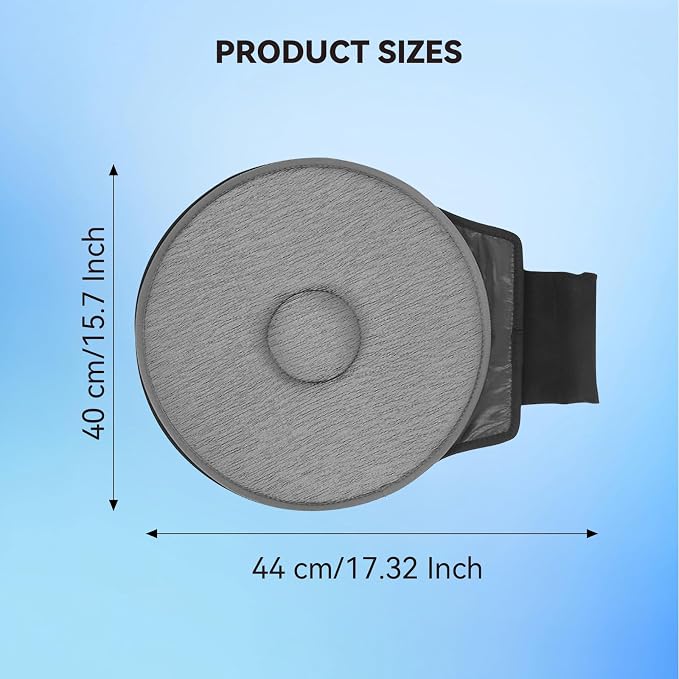 Car Swivel Seat Cushion with 360 Degree Rotation and Non-Slip Base – Extra Thick Memory Foam Pad for Elderly, Pregnant Women & Kids (40cm Diameter, Universal Fit for Car/Office/Home)