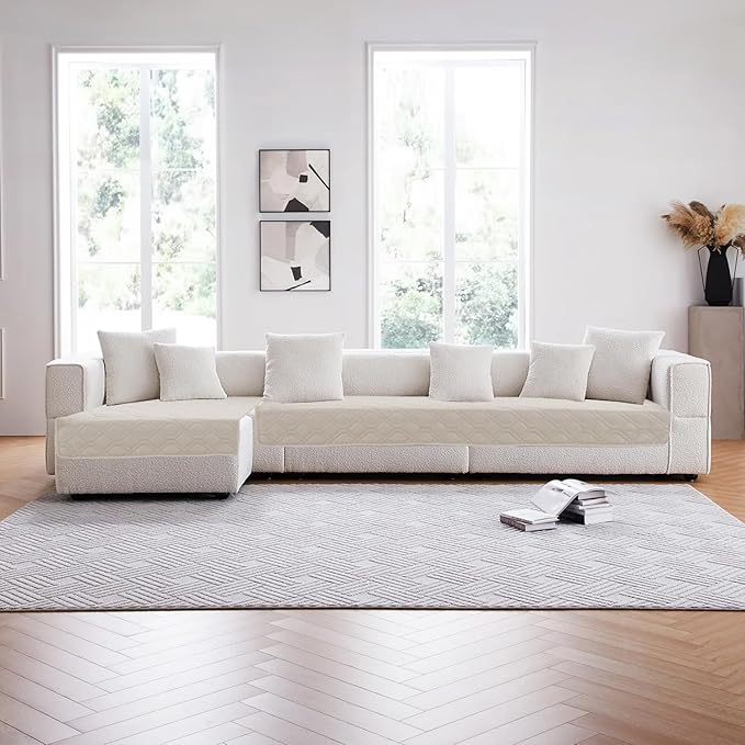 PrinceDeco Waterproof Dog Blanket Anti-Slip Couch Cover for Dogs Replacement Pet Blanket for Furniture Bed Couch Sofa Puppy Essentials(32x62 Inch, French Oak)