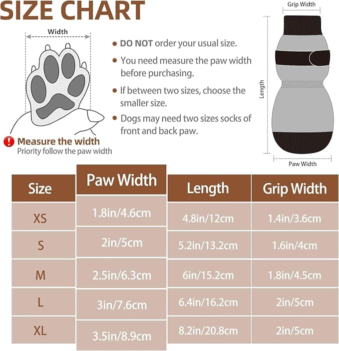 PUPTECK Anti-Slip Dog Socks with Double Sides Grips for Small Medium Large Dogs Hardwood Floors Prevents Licking, Dog Shoes for Hot Pavement Traction Control for Senior Dogs, Royal Blue, XL