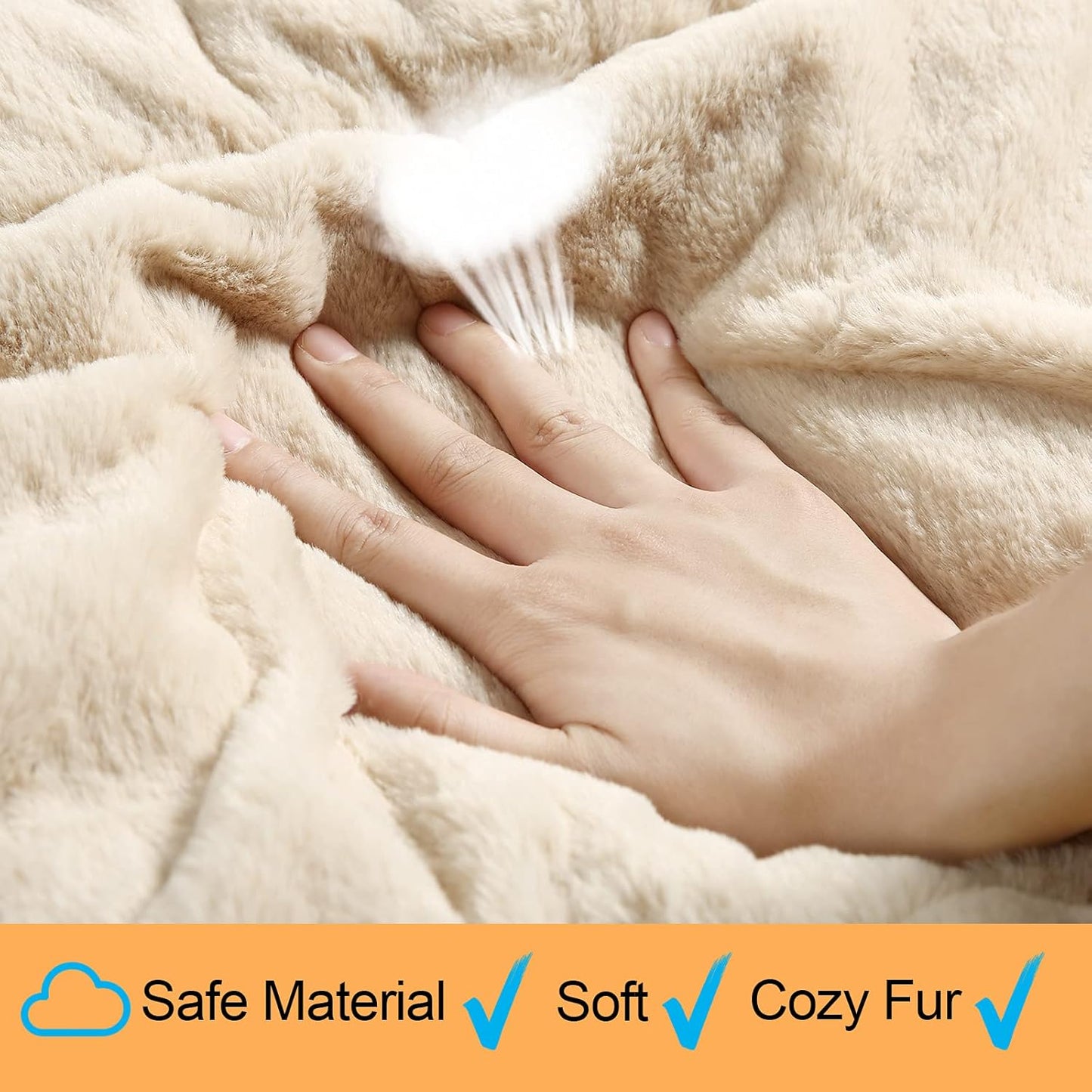 Dog Beds Crate Pad for Extra Large Dogs Ultra Soft Dog Crate Bed Washable & Anti-Slip Kennel Pad for Dogs Cozy Sleeping Mat,Cream 48inch