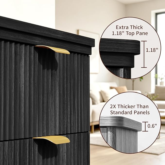Tilt Out Trash Can Cabinet with Dog Bowl, 10 Gallons Dog Feeding Station with Storage Cabinet, Pet Feeder Cabinet with Hideaway Drawer for Kitchen, Living Room(Tilt-Out Dog Feeding Station-Black)