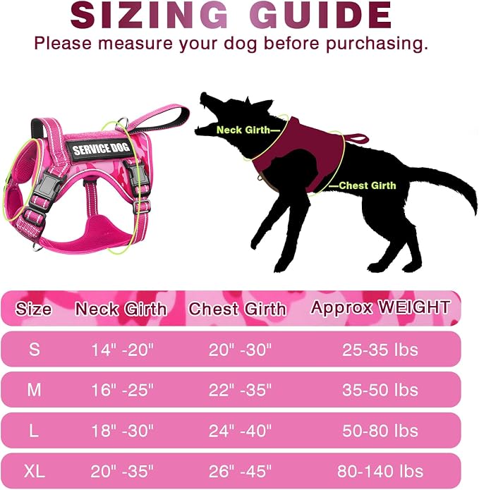 Tactical Dog Harness, No Pull Dog Harness for Medium Large Dogs with Handle & Molle, Military Service Dog Vest Harness in Training Pet Harness for Small Dogs