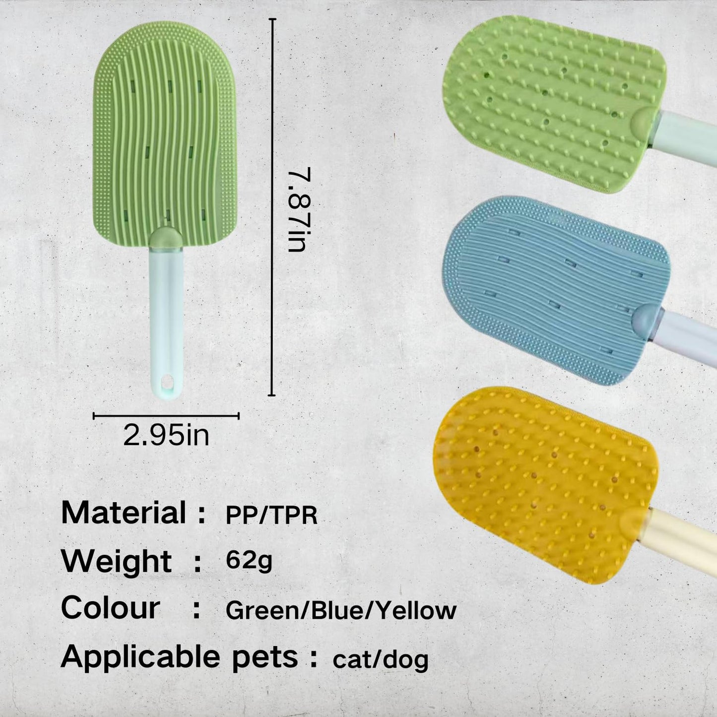 Cat Brush for Shedding,Cat Brushes for Indoor cats,Soft Comb, Short or Long Haired Cats,Pet Grooming,Bath and Massage Brush(3 pcs)