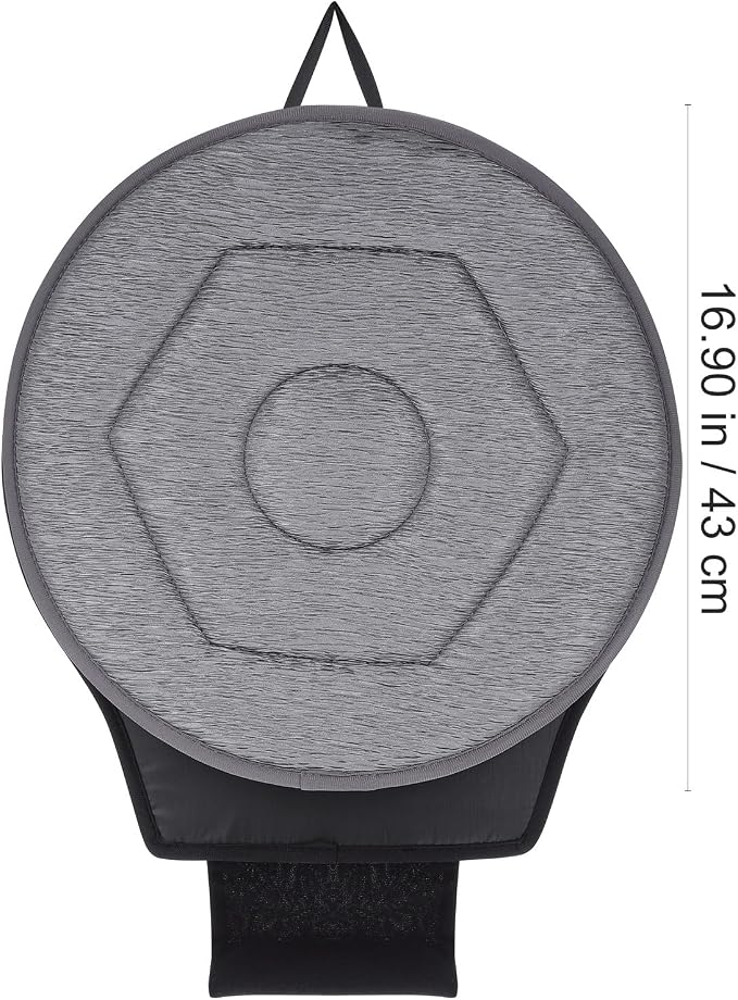 YARNOW 360 Degree Swivel Seat Cushion for Car, Dark Gray Rotating Chair Pad, Non-Slip Auto Revolving Base for Elderly and Pregnant Women, Home Office Mobility Assist