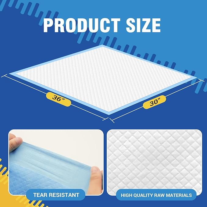 Dog Pee Pads Extra Large 30x36in 35 Counts, XXL Puppy Pads, Large Pee Pads for Dogs, Disposable Urine Dog Pads Doggie Pads, Thicken Pet Pads for Dogs Cats Rabbits
