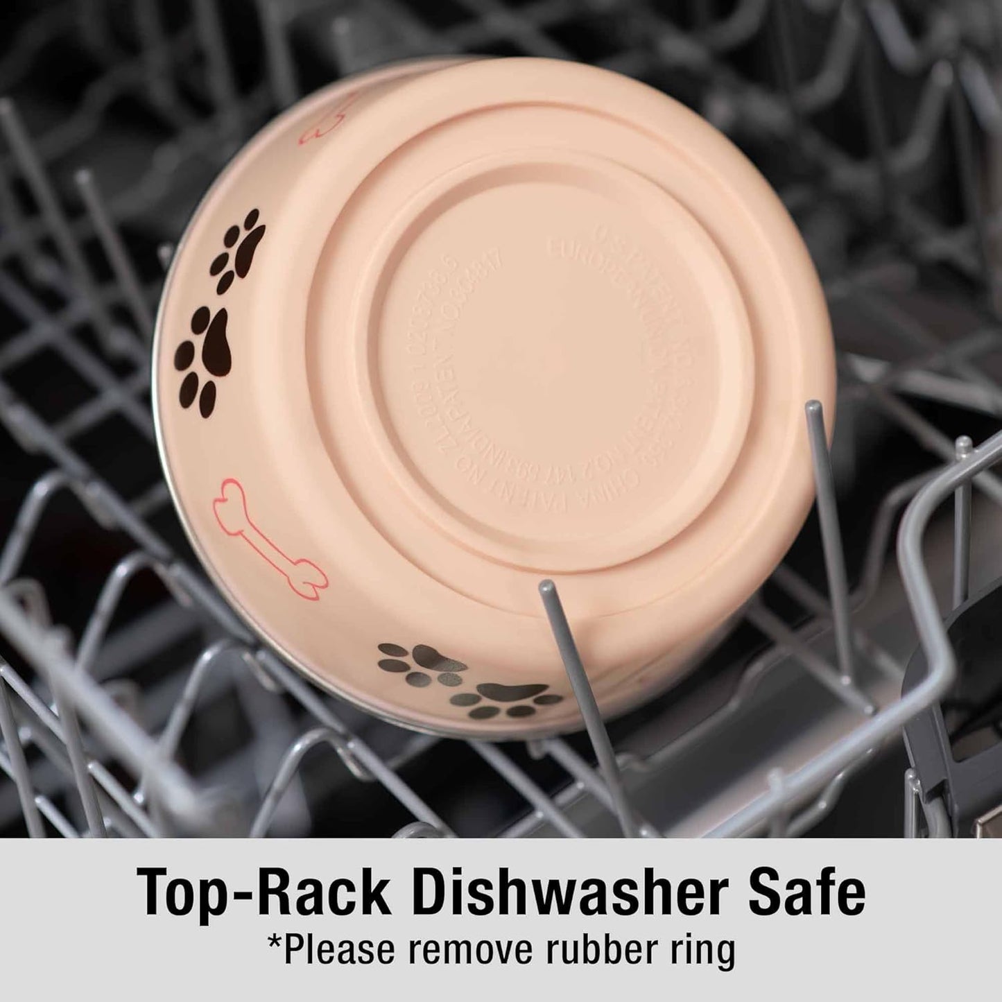 Loving Pets Bella Dog Bowls- Stainless Steel Dog & Cat Bowls - Spill Proof Dog Food Bowl, Cat Bowl, Puppy Essentials & Pet Supplies Great for Home & Travel (Medium 20-25 lbs, Paparazzi Pink)