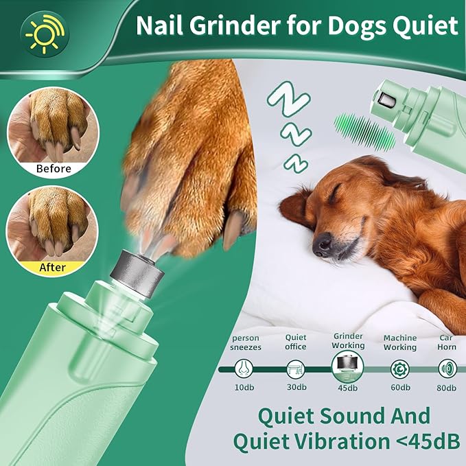 2-in-1 Cat Nail Clippers & Dog Nail Clippers Trimmers for Large Medium Small Dogs Cats Claw Trimmer Quick Sensor and Safety Guard USB Rechargeable with 2 LED Lights Dogs Nail Trimmer