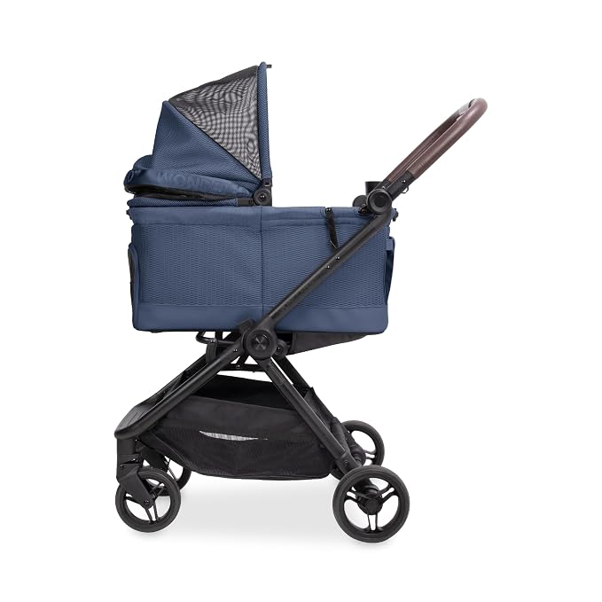 WonderFold Bella Pet Stroller for Small/Medium Pets - Autofold Technology: One-Hand Quick Fold - HARBOR