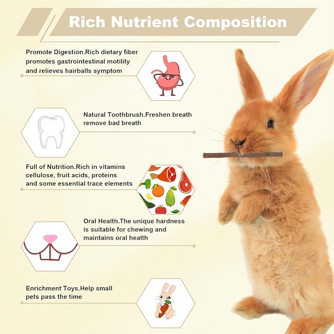 900g Apple Sticks Wood Chew Sticks Toys for Rabbits Chinchillas Guinea Pigs Hamsters Bunny Molar Chew Treats Toys for Teeth, Small Animals Snacks