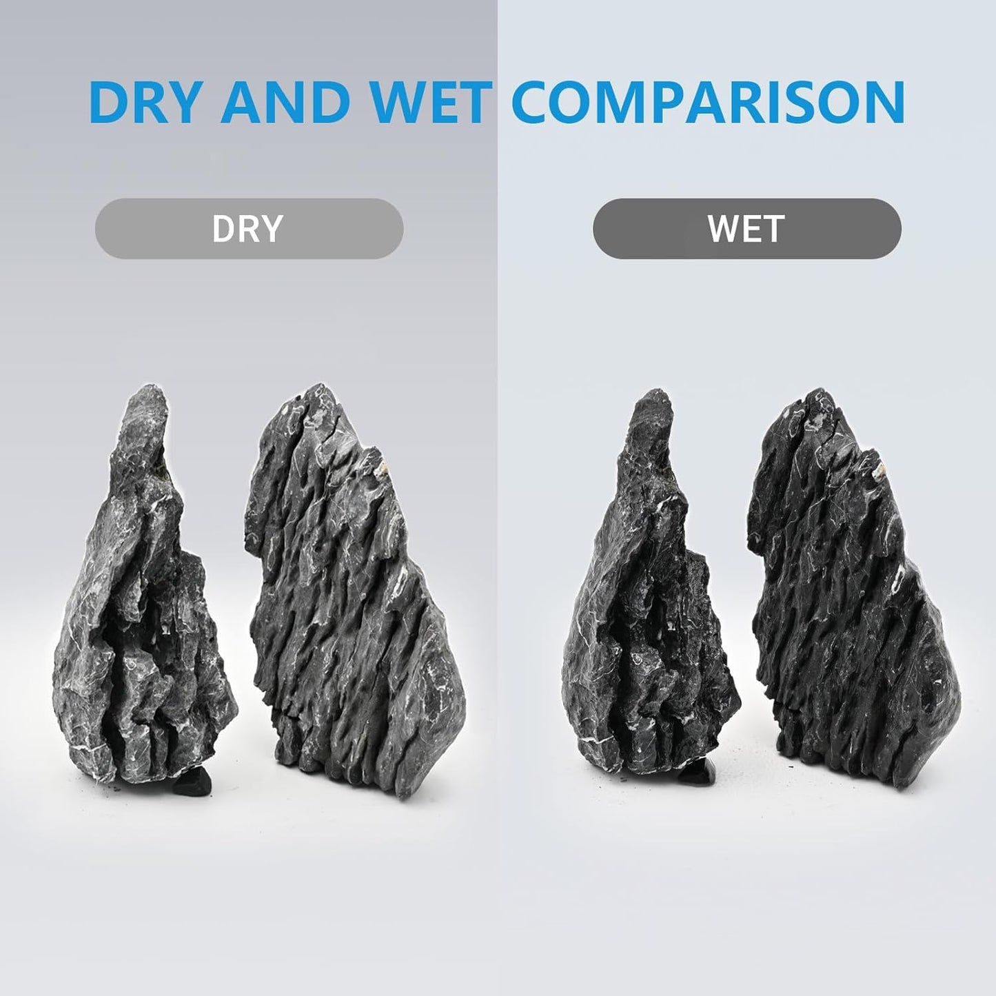 KINGRUI Aquarium Rocks Seiryu Rock Stone 44lb Dragon Stone for Aquarium Landscaping Models Fish Tank Decoration Reptile and Amphibian enclosures 3 to 9 inch