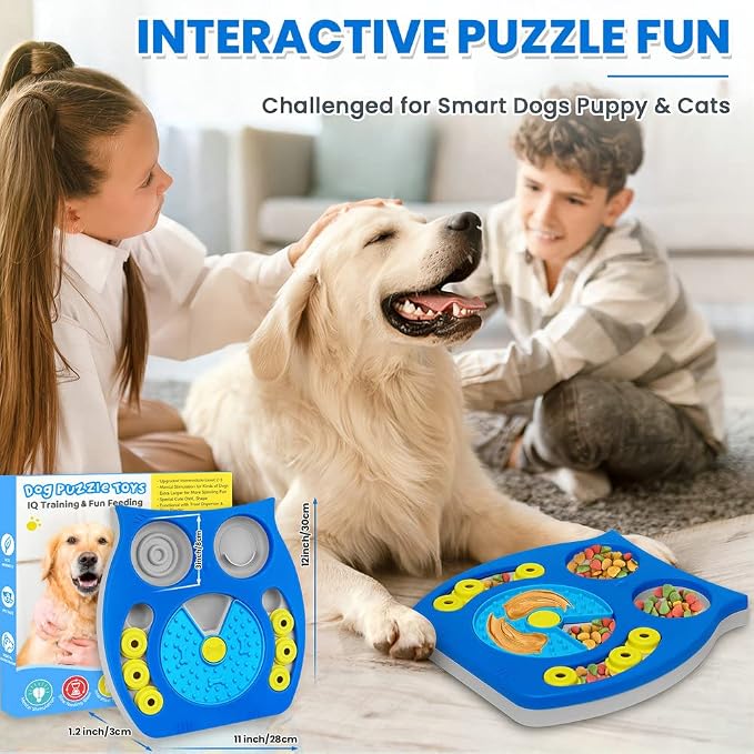 Joansan Dog Enrichment Toy for Boredom, Interactive Treat Game Toy for Pets | Helps Reduce Anxiety, Encourages Independent Play, Food Reward Puzzle, Keeps Dogs Busy, Great for Indoor Training