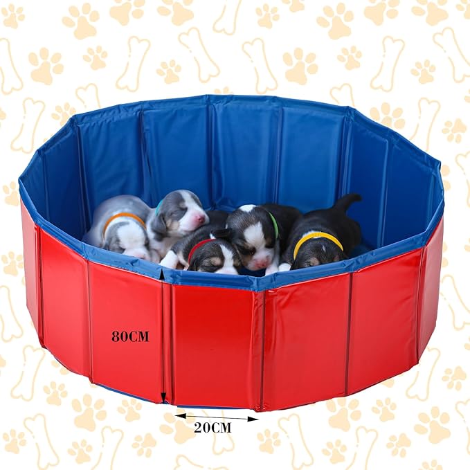 Arrowbash 57 Pcs Puppy Kitten Whelping Supplies Whelping Kit for Puppies Birth Dog Kitten Bottle Feeding Kit for New Born Puppy Supplies Include Feeding Tube Etc(31" in Diameter)