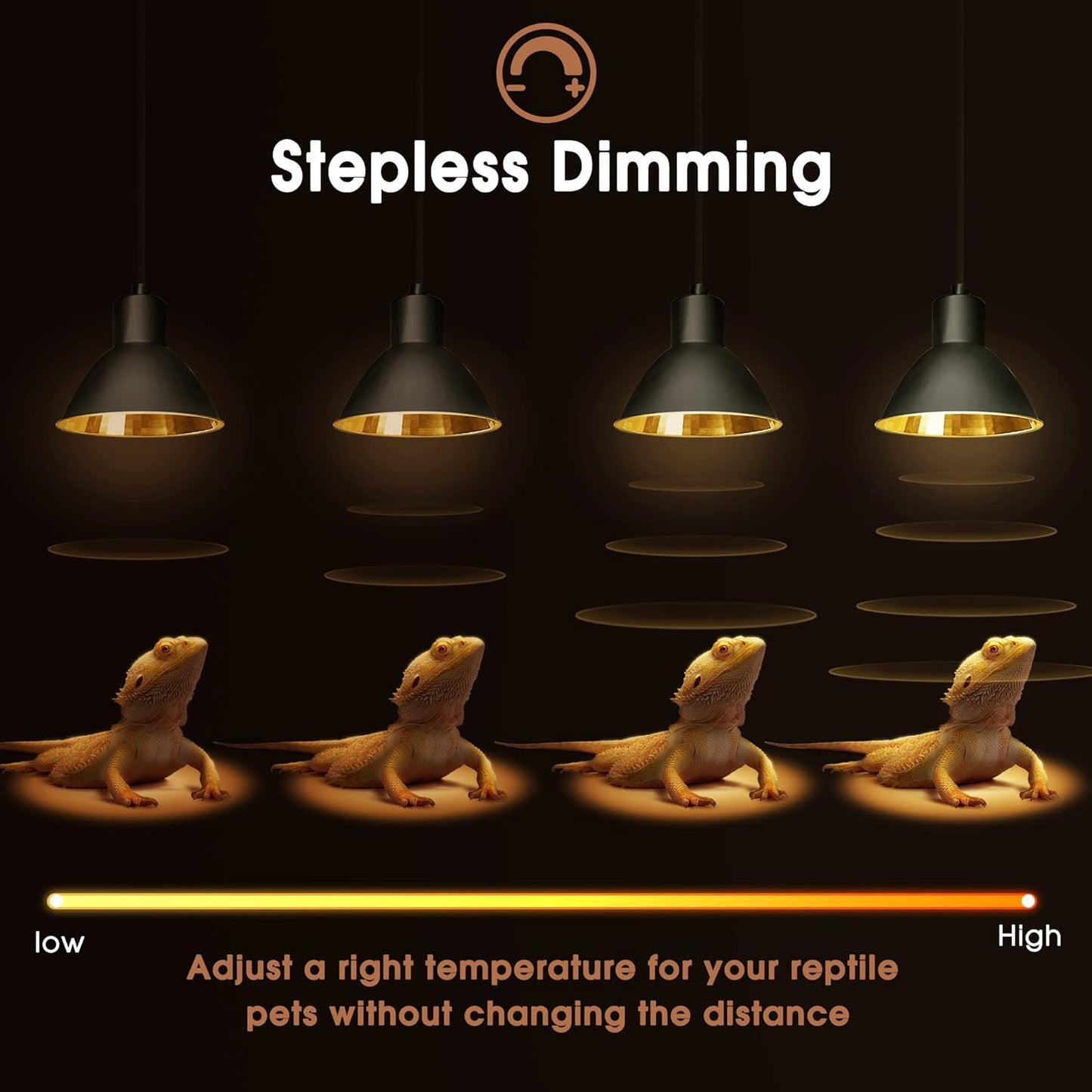 Reptile Heat Lamp 50W G9 Halogen Heat Bulb & Dome Reptile Light Fixture, Aluminum Reflector, UVA Basking Light for Reptiles, Dimmable Heat Lamp for Chicken Turtle Snake Gecko Lizard