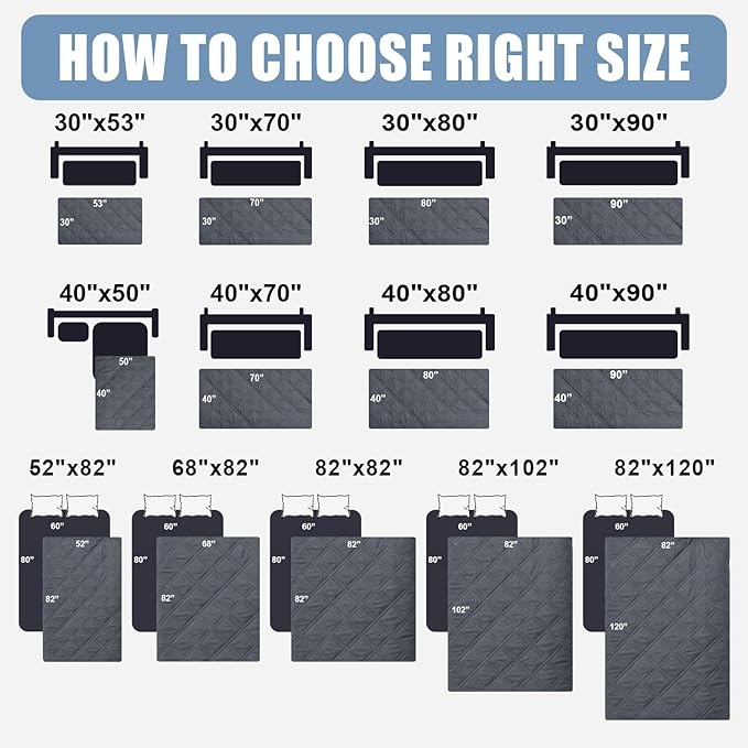 Smiry Waterproof Dog Bed Cover Pet Blanket, Soft Washable Dog Blanket for Furniture Bed Couch Sofa Reversible, Checkered (30"x70", Dark Grey/Black)