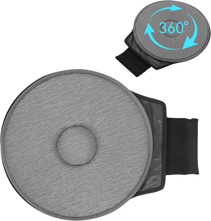 Car Swivel Seat Cushion with 360 Degree Rotation and Non-Slip Base – Extra Thick Memory Foam Pad for Elderly, Pregnant Women & Kids (40cm Diameter, Universal Fit for Car/Office/Home)