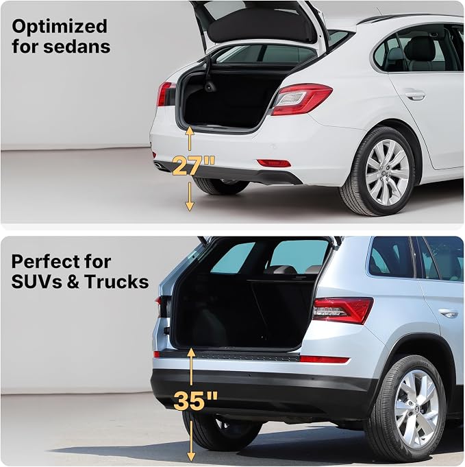 Veehoo Foldable Dog Steps for Car Truck SUV, Collapsible Large Dogs Stairs | 5 Steps Folding Dog Ramp for Cars Portable Pet Ramps Ladder Heavy Duty Non Slip for Trucks Vehicle 17" Wide, Up to 200lbs