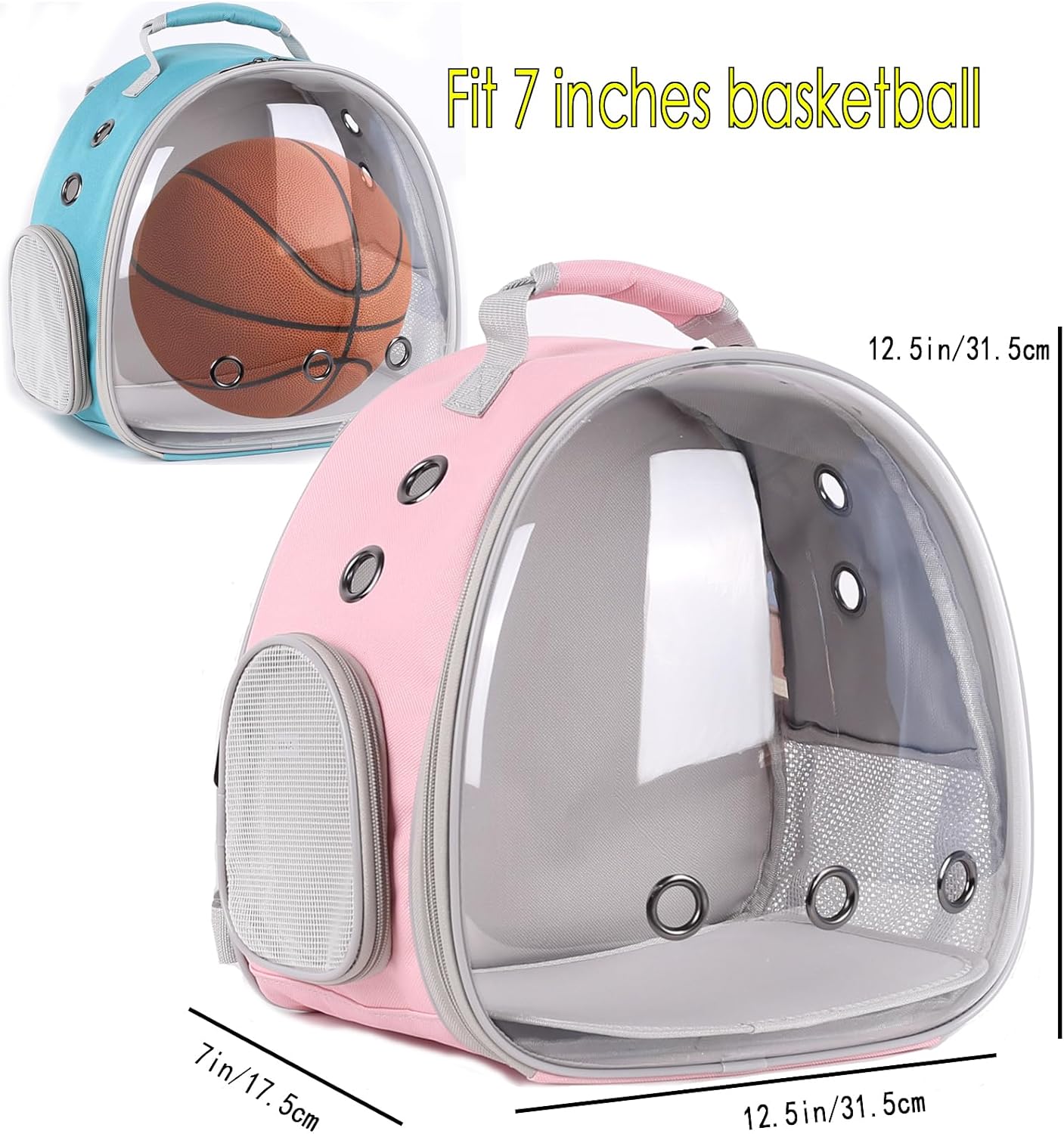 Leopard Gecko Backpack Carrier,Reptile Portable Backpack Carrier with Small Backpack Harness Leash Set,Space Capsule Clear Bubble Window Travel Backpack for Lizard Travel,Guinea Pig,Rabbit