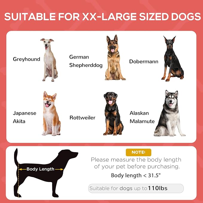 PawHut Elevated Dog Bed with Removable Canopy, Outdoor Dog Cot with UV Protection Canopy Shade, 48 inch Large Pet Bed for Camping, Red | Large Pet Bed, Outdoor Dog Cot, UV Protection Shade, Camping