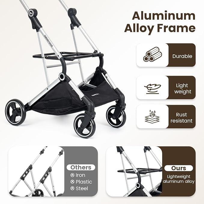 T3 Pro Small Dog Stroller (Beige & Net Wall) | Detachable Carrier, 3-in-1 Stroller, Lightweight, Breathable Mesh Fabric, One-Button Braking, Easy to fold