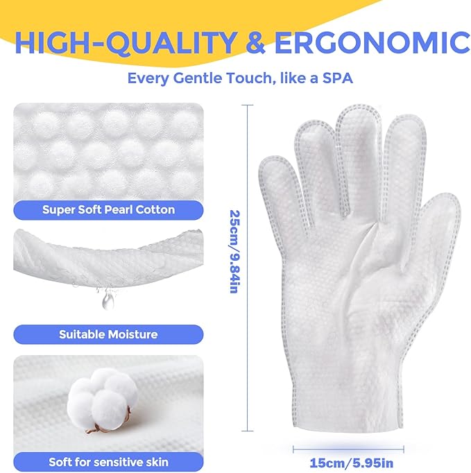 PUPMATE Pet Cleaning Glove Wipes for Dogs & Cats, Hypoallergenic Deodorizing Disposable Bathing Wipes,No-Rinse Grooming Wipes,Perfect for Pet Dry Cleaning,Daily Care and Travel, Coconut Scent, 24 pcs