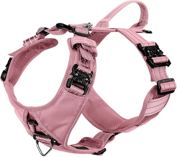 ICEFANG Dog Halter Harness with Metal Buckles,Dog Strap Vest for Medium Dogs