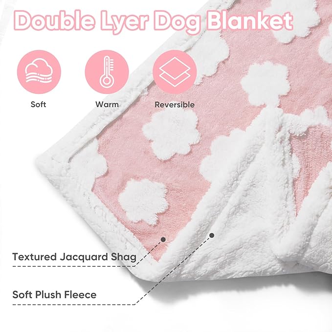 Dog Blanket for Small Medium Large Dogs Fleece Cat Blankets for Indoor Cats Washable Fluffy Pet Bed Blanket Furniture Sofa Couch Cover Protector