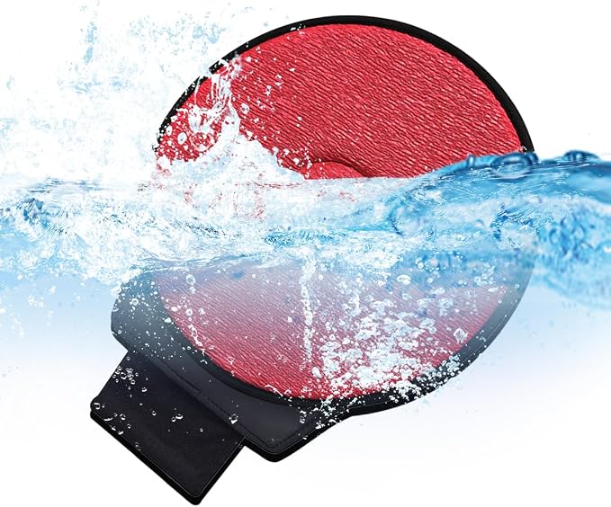 360 Degree Swivel Car Seat Cushion, Round Rotating Non Slip Vehicle Chair Pad for Elderly Support, Portable Removable Automotive Interior Seat Assist Pad, Universal for Sedan RV Truck (Red)
